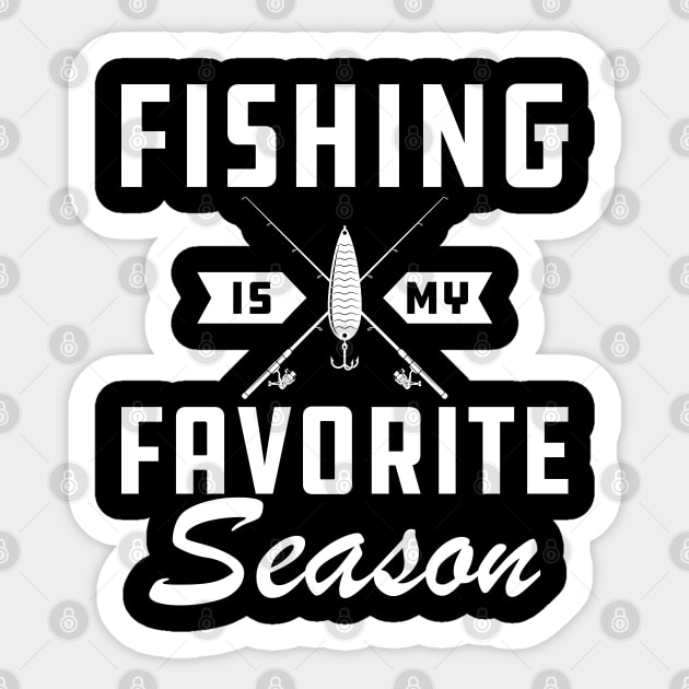 Fishing is My Favorite Season Sticker by KC Happy Shop